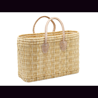 Palmblatt DOUM Tasche natur Gr.1 &ndash; ca. L 40 cm, B 15 cm, H 28 cm