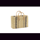 Palmblatt DOUM Tasche natur-blau Gr.1 &ndash; ca. L 40...
