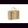 Palmblatt DOUM Tasche natur-blau Gr.1 &ndash; ca. L 40 cm, B 15 cm, H 28 cm