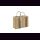 Palmblatt DOUM Tasche natur-blau-viol.-orange mix Gr.1 &ndash; ca. L 40 cm, B 15 cm, H 28 cm