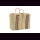 Palmblatt DOUM Tasche natur-blau-viol.-orange mix Gr.2 &ndash; ca. L 48 cm, B 18 cm, H 32 cm