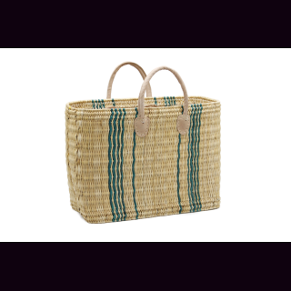 Palmblatt DOUM Tasche natur-gr&uuml;n Gr.2 &ndash; ca. L 48 cm, B 18 cm, H 32 cm