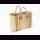 Palmblatt DOUM Tasche natur-orange Gr.2 &ndash; ca. L 48 cm, B 18 cm, H 32 cm