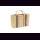 Palmblatt DOUM Tasche natur-violett Gr.1 &ndash; ca. L 40 cm, B 15 cm, H 28 cm