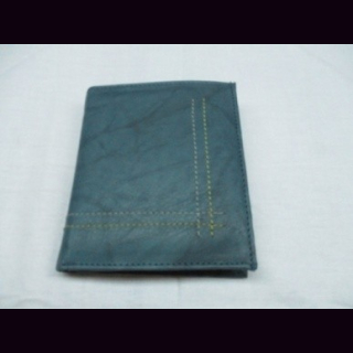 Geldb&ouml;rse blaues Antikleder, Brieftasche, Rindsleder, ca. 21 x 12 cm