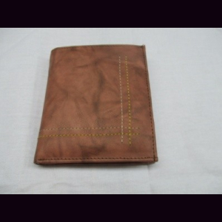 Geldb&ouml;rse braunes Antikleder, Brieftasche, Rindsleder, ca. 21 x 12 cm