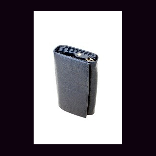 Damengeldb&ouml;rse NDM-Leder, B&uuml;ffelleder, blau, ca. 16,5 x 10 cm