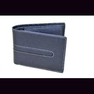 Geldb&ouml;rse B&uuml;ffelleder, Herrengeldb&ouml;rse, blau, ca. 25,5 x 9 cm