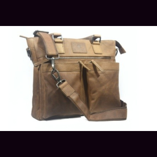 Handtasche &Ouml;ko-Leder, Damentasche, braun, Rindsleder, ca. 39 x 27 x 9 cm