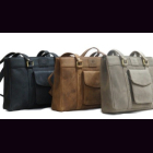 Damenhandtasche Leder, Damentasche, &Ouml;ko-Leder, grau,...