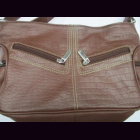 Tasche Leder Kroko-Design, Damentasche, NDM-Leder,...