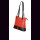 Tasche Leder rot-schwarz, Damentasche, NDM-Leder, Rindsleder, ca. 39 x 30 x 10 cm
