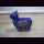 Spardose Kamel Shanti-Leder, blau, Ziegenleder, ca. 16,5 x 14 x 4 cm