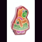 Spardose B&auml;r Shanti-Leder, rosa, Ziegenleder, ca. 15...
