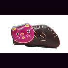 Spardose Katze Leder, Shanti-Leder, Ziegenleder, ca. 13,5...